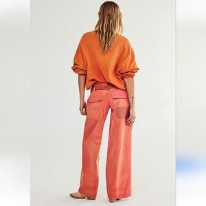 Waterfalls Baggy Wide Leg Denim Jeans by Free People in Oklahoma Sun size 28